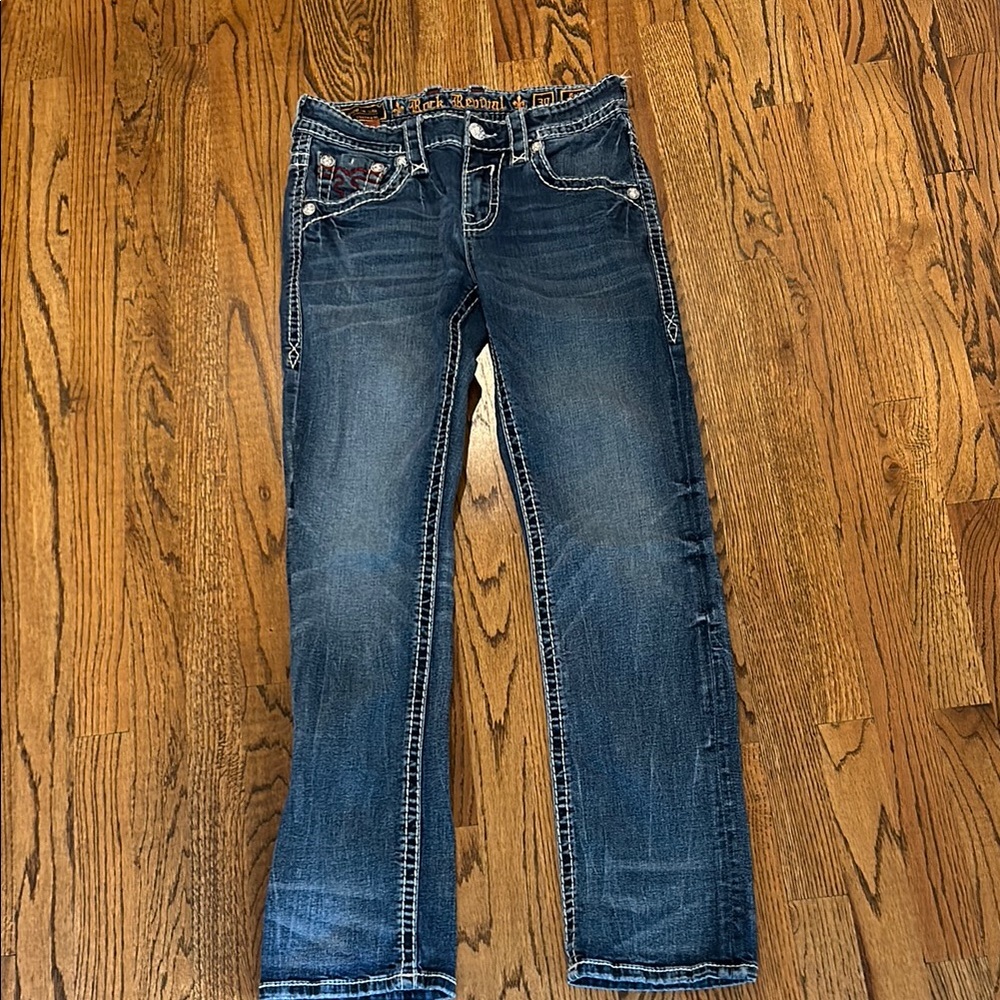 Rock Revival Blue Straight Men Jeans